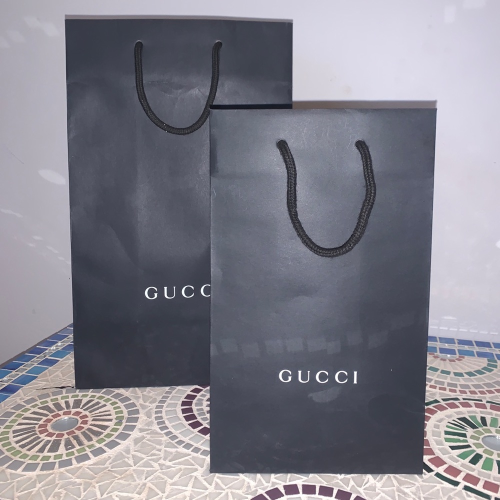 Set of Two Gucci shopping bags